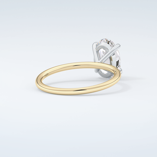 2.0 CT Oval Cut Solitaire Moissanite Engagement Ring 3