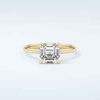 2.0 CT Asscher Cut Solitaire Style Moissanite Engagement Ring 1