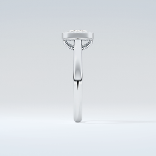 1.5 CT Cushion Cut Bezel Style Moissanite Engagement Ring 17