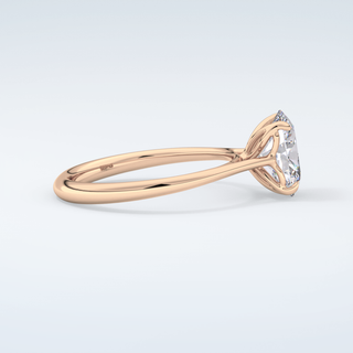 1.5 CT Oval Cut Solitaire Style Moissanite Engagement Ring 10