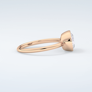 1.25 CT East West Oval Cut Bezel Style Moissanite Engagement Ring 10