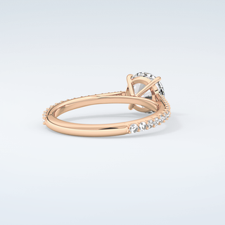 1.5 CT Round Cut Pave Moissanite Engagement Ring 9