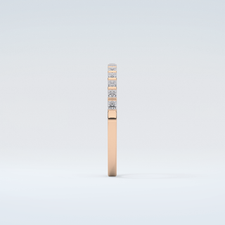 0.54 TCW Princess Shaped Moissanite Wedding Band 11