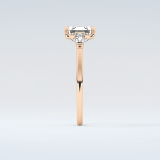 2.0 CT Asscher Cut Three Stone Moissanite Engagement Ring 11