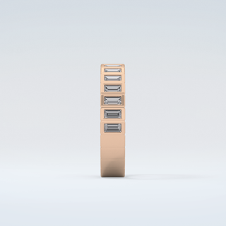 0.44 TCW Baguette Shaped Moissanite Wedding Band 11