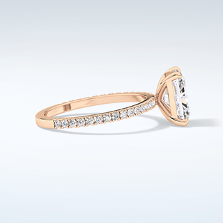 2.0 CT Radiant Cut Pave Moissanite Engagement Ring 10