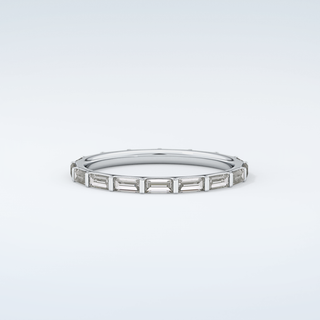 1.02 TCW Baguette Cut Moissanite Wedding Band 16