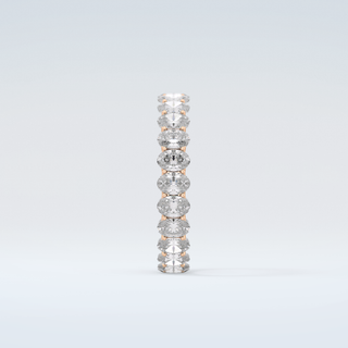 3.15 TCW Oval Shaped Moissanite Wedding Band 11