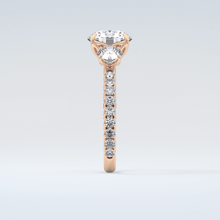 1.5 CT Round Cut Three Stone Moissanite Engagement Ring 11