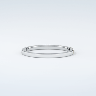 0.54 TCW Princess Shaped Moissanite Wedding Band 15