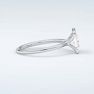 2.0 CT Princess Cut Half Bezel Moissanite Engagement Ring 16