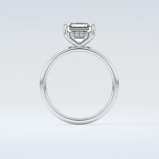 2.0 CT Asscher Cut Hidden Halo Moissanite Engagement Ring 14