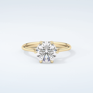 2.0 CT Round Cut Solitaire Style Moissanite Engagement Ring 1