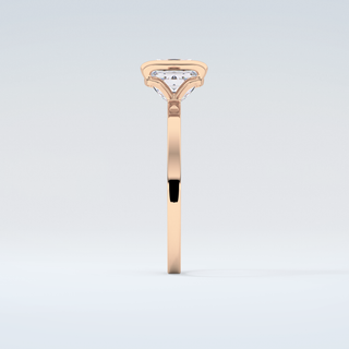 2.0 CT Princess Cut Half Bezel Moissanite Engagement Ring 11