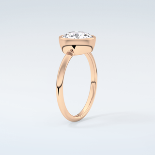 1.5 CT Round Cut Bezel Style Moissanite Engagement Ring 12