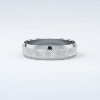 Textured Moissanite Wedding Band 15