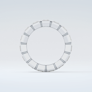 2.25 TCW Asscher Shaped Moissanite Wedding Band 14