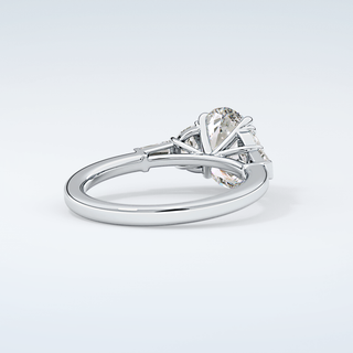 2.0 CT Oval Cut Cluster Style Moissanite Engagement Ring 15