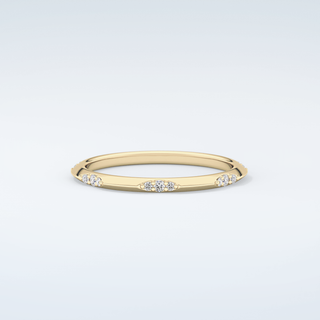 0.09 TCW Round Shaped Moissanite Wedding Band 4