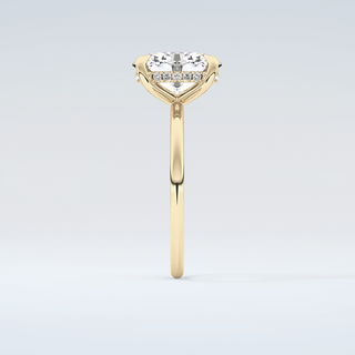 2.0 CT Oval Cut Hidden Halo Moissanite Engagement Ring 5