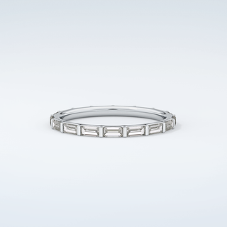 1.02 TCW Baguette Cut Moissanite Wedding Band 15