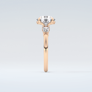 2.0 CT Round Cut Three Stone Moissanite Engagement Ring 11