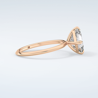 2.0 CT Asscher Cut Solitaire Moissanite Engagement Ring 10