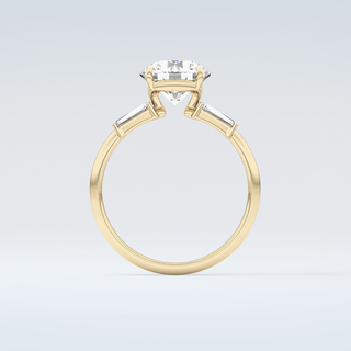 2.0 CT Round Cut Three Stone Moissanite Engagement Ring 2