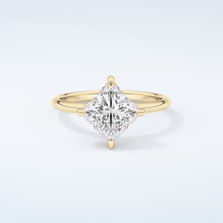 2.0 CT  Princess Cut Hidden Halo Moissanite Engagement Ring 1