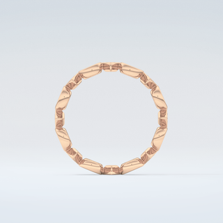 0.72 TCW Oval & Princess Shaped Moissanite Wedding Band 8