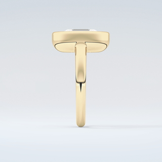 2.0 CT Emerald Cut Solitaire Bezel Moissanite Engagement Ring 5