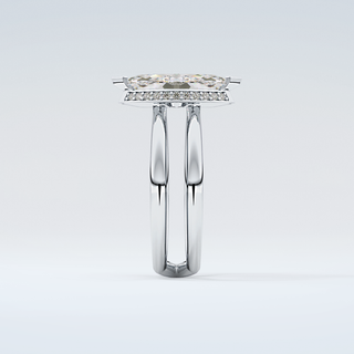 2.0 CT Marquise Cut Double Shank Style Moissanite Engagement Ring 17