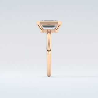 2.0 CT Emerald Cut Bezel Solitaire Moissanite Engagement Ring 11