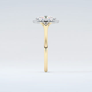 2.0 CT Oval Cut Halo Moissanite Engagement Ring 5