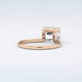 2.0 CT Emerald Cut Solitaire Moissanite Engagement Ring 9