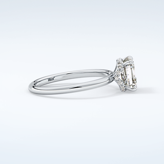 2.0 CT Asscher Cut Hidden Halo Moissanite Engagement Ring 16