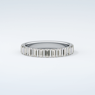 1.08 TCW Baguette Shaped Moissanite Wedding Band 16
