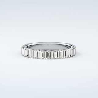 1.08 TCW Baguette Shaped Moissanite Wedding Band 15