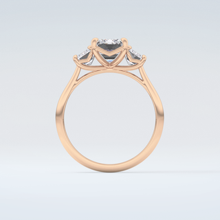 2.0 CT Emerald Cut Three Stone Moissanite Engagement Ring 8