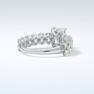 2.0 CT Radiant Cut Pave Moissanite Engagement Ring 15