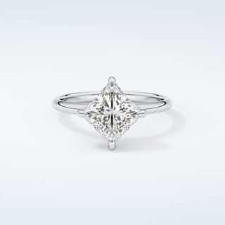 2.0 CT  Princess Cut Hidden Halo Moissanite Engagement Ring 13