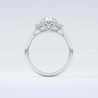 2.0 CT Oval Cut Three Stone Moissanite Engagement Ring 14