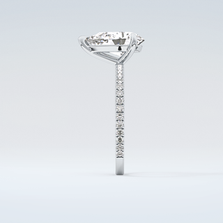 2.0 CT Pear Cut Pave Moissanite Engagement Ring 17