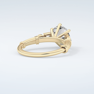 2.0 CT Round Cut Cluster Style Moissanite Engagement Ring 3