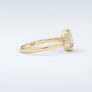 1.5 CT Rose Cut Solitaire Style Moissanite Engagement Ring 4