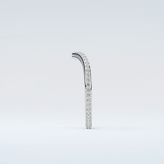 0.74 TCW Round Cut V Shaped Moissanite Wedding Band 17