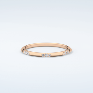 0.09 TCW Round Shaped Moissanite Wedding Band 7