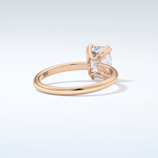 2.0 CT Radiant Cut Solitaire Style Moissanite Engagement Ring 9