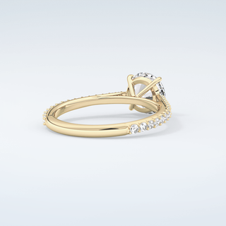 1.5 CT Round Cut Pave Moissanite Engagement Ring 3