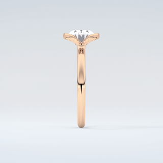 2.0 CT East West Oval Cut Half Bezel Moissanite Engagement Ring 11